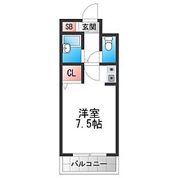 SENTIA八戸ノ里 ワンルームの間取図画像