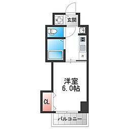CITYSPIRE布施 1Kの間取図画像