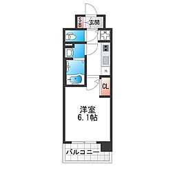 CREST TAPP 大阪EAST 1Kの間取図画像