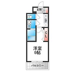 ファステート大阪アステール 1Kの間取図画像