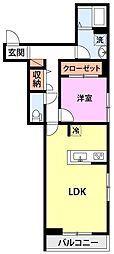 EAST BLUE1 1LDKの間取図画像