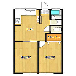 グレイス自由が丘 2LDKの間取図画像