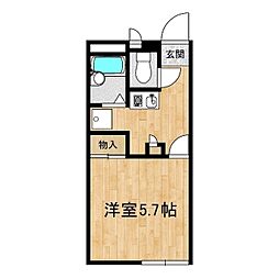 レオパレスプリーマ 1Kの間取図画像