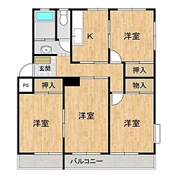 トリニティハウス水戸 4Kの間取図画像