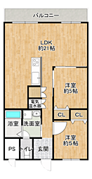 間取図画像 2LDK