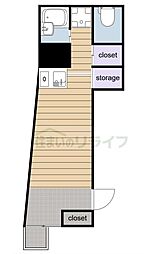 東京メトロ南北線 四ツ谷駅 徒歩7分の賃貸マンション 3階ワンルームの間取り