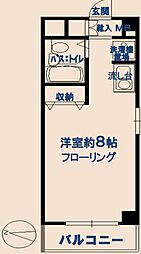 シントミプラザ新宿 ワンルームの間取図画像