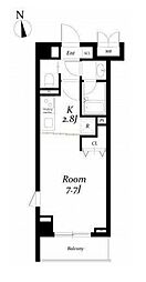 CLASSYOTSUYA 1Kの間取図画像