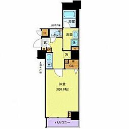 ディアレイシャス市谷薬王寺 1Kの間取図画像