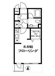 ルート四谷三丁目 ワンルームの間取図画像