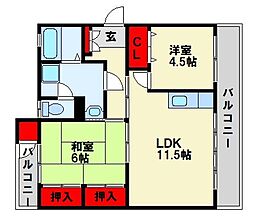 第2石打ビル 2LDKの間取図画像
