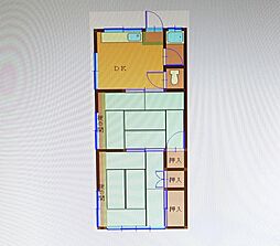 広美荘 2DKの間取図画像