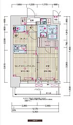 プレサンス東別院セレニス 1LDKの間取図画像
