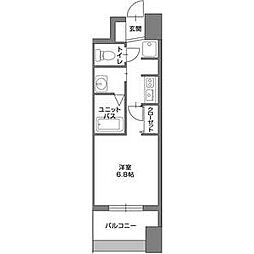 名古屋市営鶴舞線 鶴舞駅 徒歩6分の賃貸マンション 12階1Kの間取り