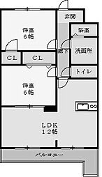 グランドメゾン新池 2LDKの間取図画像