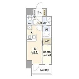 名古屋市営名城線 金山駅 徒歩4分の賃貸マンション 2階1LDKの間取り