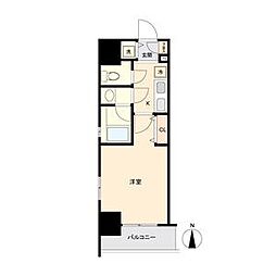 名古屋市営名城線 東別院駅 徒歩11分の賃貸マンション 5階1Kの間取り