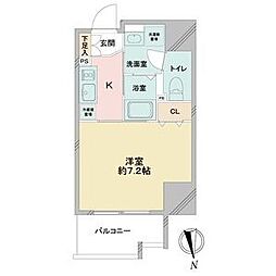 名古屋市営名城線 東別院駅 徒歩5分の賃貸マンション 9階1Kの間取り