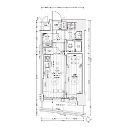エステムコート名古屋上前津 1DKの間取図画像