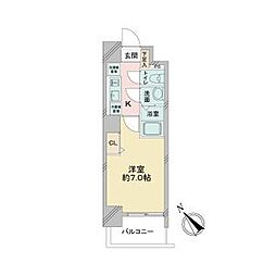 アステリ鶴舞エーナ 1Kの間取図画像