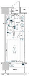 メイクスデザイン鶴舞 1Kの間取図画像