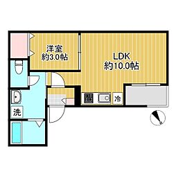 SHOKENVilla川名 1LDKの間取図画像