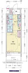 プレサンス伏見アーバンベース 1Kの間取図画像