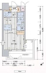 プレサンス鶴舞駅前ブリリアント ワンルームの間取図画像