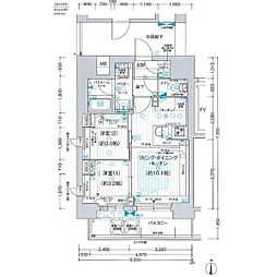 プレサンス レイズ 金山 アクス 2LDKの間取図画像