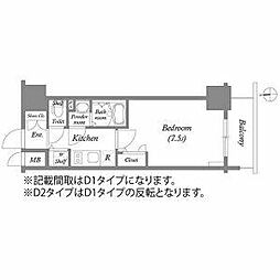 エスリード大須プレシア 1Kの間取図画像