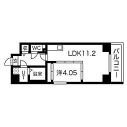 S-FORT北千種 1LDKの間取図画像