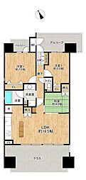 サンクレーア豊川中央通 3LDKの間取図画像