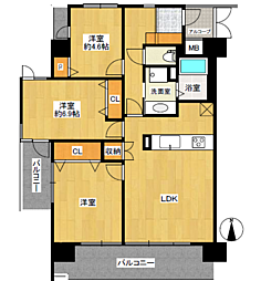 シティコーポ岩井通 3LDKの間取図画像