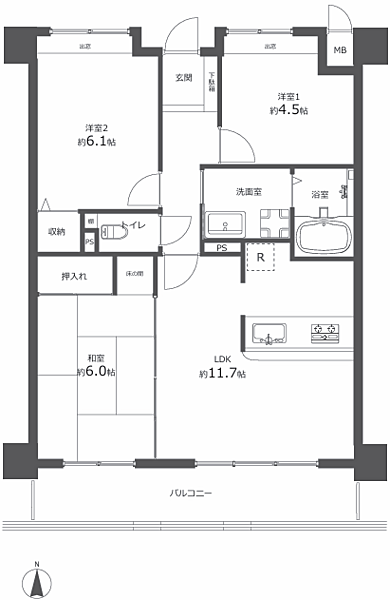 間取りを拡大表示