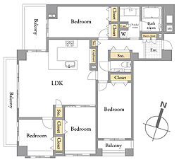 グーディッシュ千歳船橋 4LDKの間取図画像