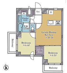 グランドメゾン桜丘 2LDKの間取図画像