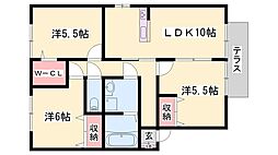 グランモア堂本 3LDKの間取図画像