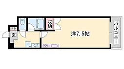 ヴィラ・エトワール ワンルームの間取図画像