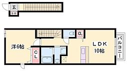 ミルトアンジュ3 1LDKの間取図画像