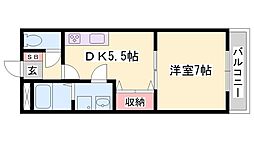 ガーデンホームオーブ 1DKの間取図画像