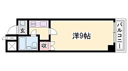 ラ・バレーヌ辻井 1Kの間取図画像