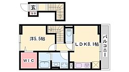 グランディール網干 1LDKの間取図画像