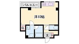 ラフェスタ今宿 ワンルームの間取図画像