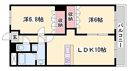 プランドール 2LDKの間取図画像