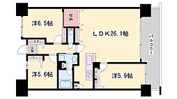 パレ・ロワイヤル東雲3番館 3LDKの間取図画像
