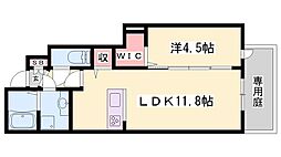 サニーDハウス芝町 1LDKの間取図画像