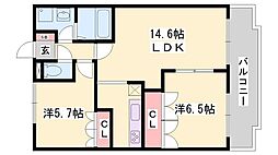 パークアヴェニュー 2LDKの間取図画像