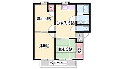 エステートピア・ルンビニーE棟 3DKの間取図画像