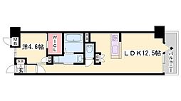 キャッスルコート岩端 1LDKの間取図画像