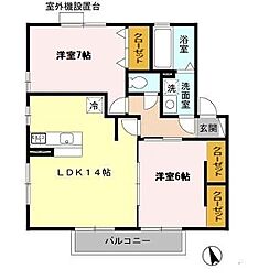 ローテローゼ自由が丘 2LDKの間取図画像